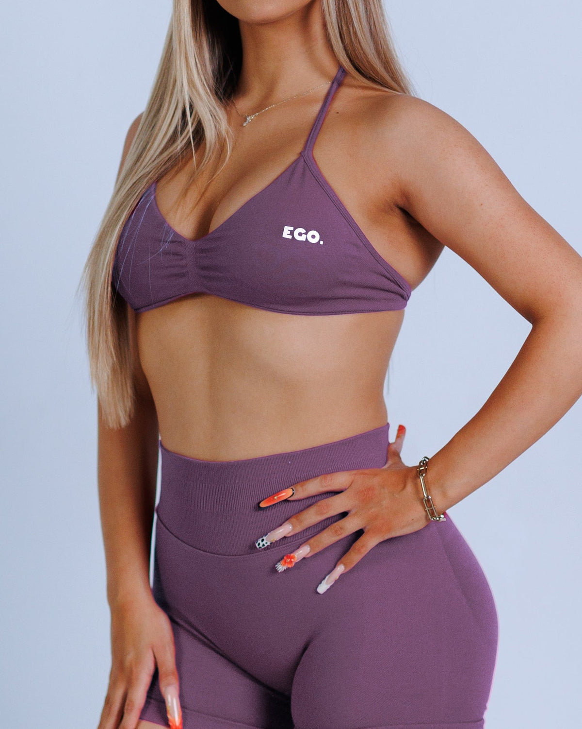 Ljubičasti VIOLET sportski bra (grudnjak) za žene — push up | EGO