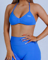 Plavi AURA sportski bra (grudnjak) za žene — push up | EGO