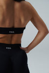 Crni DARK DAHLIA sportski top za žene — push up, bez vidljivog znoja | EGO