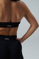 Crni DARK DAHLIA sportski top za žene — push up, bez vidljivog znoja | EGO