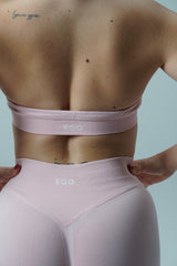 Bebi roze CLEARLY PINK sportski top za žene — push up, bez vidljivog znoja | EGO