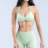 Svetlozeleni MATCHA sportski bra (grudnjak) za žene — push up | EGO