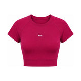 BLOODLINE crveni ženski crop top sa kratkim rukavom — EGO
