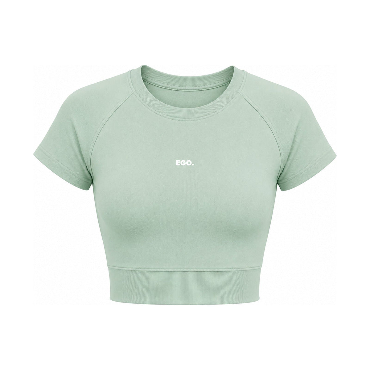 MATCHA zeleni ženski crop top sa kratkim rukavom — EGO