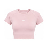 PINK roze ženski crop top sa kratkim rukavom — EGO